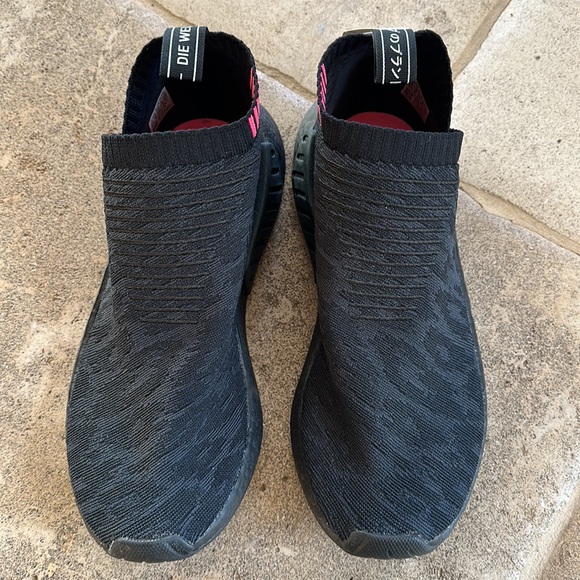 NWT ADIDAS 🔥 NMD CS2 PK Sz 9 1/2 Slip Ons Black Sneakers Boost CQ2373 - Picture 11 of 11